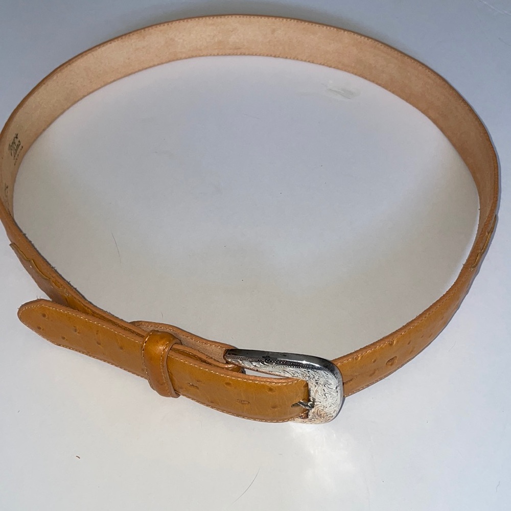 Tony Lama Leather Ostrich Belt Men’s size 38